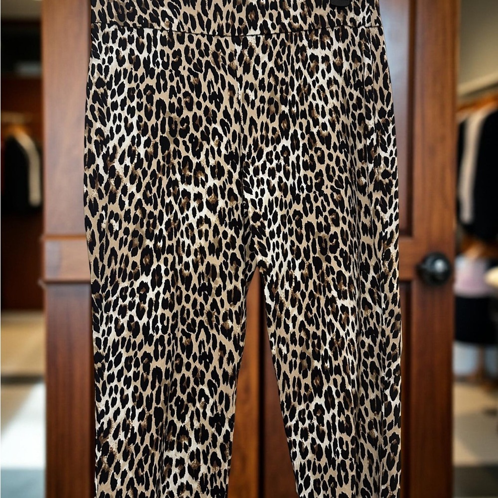 Leopard Print Women's Ankle Pants | Petites 10P | Stylish Design